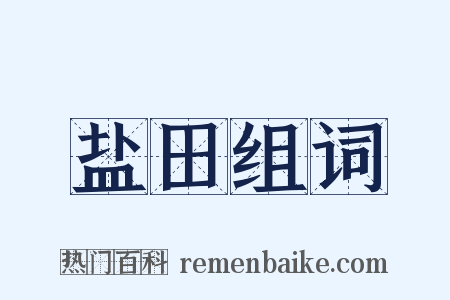 盐田组词是什么意思的图片